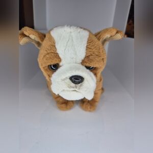 Toys R Us Animal Alley Pug Dog Plush Stuffed Animal 12" Brown White Puppy